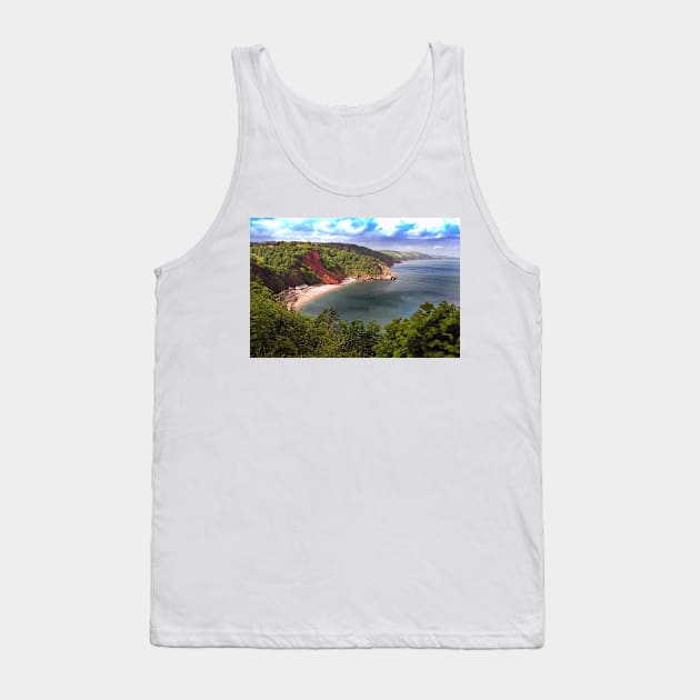 Oddicombe Beach Babbacombe Bay Devon Tank Top by AndyEvansPhotos